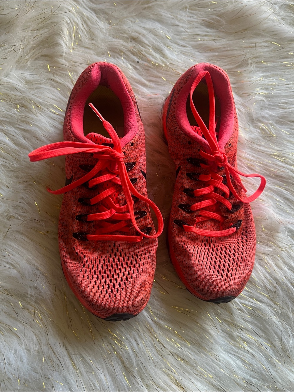 Women's Lightweight Running Sneakers - Neon Coral